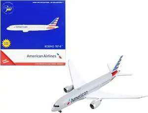 Boeing 787-8 Commercial Aircraft w/Flaps Down "American Airlines" Gray w/Striped Tail 1/400 Diecast Model Airplane by GeminiJets