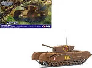 Churchill Mk.III Tank "ESK Squadron HQ, C Squadron" (1943) British Royal Army "Military Legends" 1/50 Diecast Model by Corgi