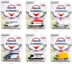 "Route Runners" Set of 6 Vans Series 4 1/64 Diecast Model Cars by Greenlight