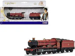 Hogwarts Express Locomotive with Coal Train Car "Harry Potter" Movie Series 1/100 Diecast Model by Corgi