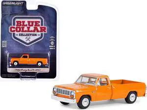 1982 Dodge Ram D-250 Pickup Truck DOT Orange "Blue Collar Collection" Series 13 1/64 Diecast Model Car by Greenlight