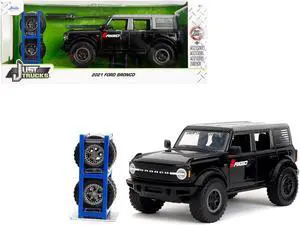 2021 Ford Bronco Badlands Black "Rigid" with Extra Wheels "Just Trucks" Series 1/24 Diecast Model Car by Jada