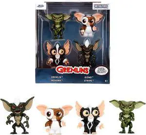 Set of 4 Diecast Figures "Gremlins" (1984) Movie "Metalfigs" Series Diecast Models by Jada