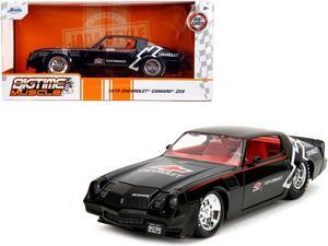 1979 Chevrolet Camaro Z28 "Chevrolet Performance" Black with Carbon Hood and Red Interior 1/24 Die Cast Model Car by Jada