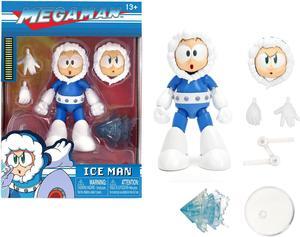 Ice Man 4" Moveable Figure with Accessories and Alternate Head and Hands "Mega Man" (1987) Video Game model by Jada