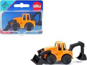 Backhoe Loader Yellow and Black Diecast Model by Siku