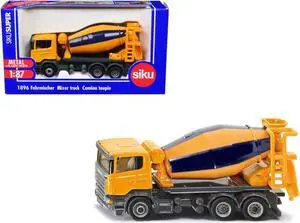 Scania Mixer Truck Yellow 1/87 (HO) Diecast Model by Siku