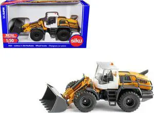 Liebherr L556 Wheel Loader Yellow with White Cabin 1/50 Diecast Model by Siku