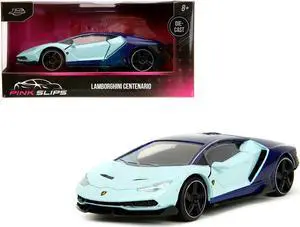 Lamborghini Centenario Light Blue and Purple "Pink Slips" Series 1/32 Diecast Model Car by Jada