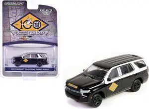 2023 Chevrolet Tahoe Police Pursuit Vehicle Black and White "Hobby Exclusive" Series 1/64 Diecast Model Car by Greenlight