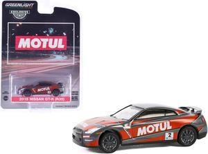 2015 Nissan GT-R (R35) #2 "MOTUL" Gray with Red Graphics "Hobby Exclusive" Series 1/64 Diecast Model Car by Greenlight