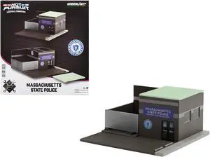 Massachusetts State Police General Headquarters Diorama "Mechanic's Corner" Series 10 for 1/64 Scale Models by Greenlight
