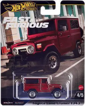 Toyota Land Cruiser FJ43 Red w/White "The Fate of the Furious" (2017) Movie "Fast & Furious" Diecast Model Car by Hot Wheels