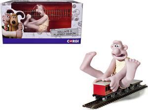 Flatbed Wagon and Wallace Figure 5 piece Set "The Wrong Trousers" (1993) Movie "Wallace & Gromit" Diecast Model Car by Corgi