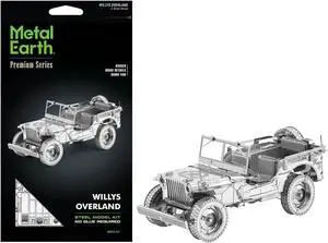 Model Kit Willys Overland Jeep (Challenging Difficulty) Steel Model by Metal Earth