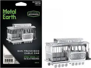 Model Kit San Francisco Cable Car "Powel & Mason St" (Easy Difficulty) Steel Model by Metal Earth