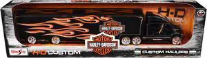 Harley Davidson Custom Hauler Trailer Black "Custom Haulers" Series 1/64 Diecast Model by Maisto