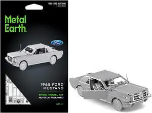Model Kit 1965 Ford Mustang Metal (Moderate Difficulty) Steel Model by Metal Earth