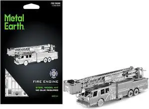 Model Kit Fire Engine "Fort Johnson Tower 6" (Moderate Difficulty) Steel Model by Metal Earth