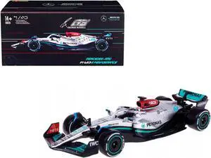Mercedes-AMG F1 W13 E Performance #63 "F1 World Championship" (2022) with Display Case 1/43 Diecast Model Car by Bburago