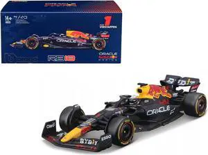 Red Bull Racing RB18 #1 Max Verstappen "F1 World Championship" (2022) with Display Case 1/43 Diecast Model Car by Bburago