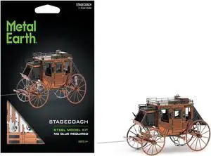 Model Kit Wild West Stagecoach (Moderate Difficulty) Steel Model by Metal Earth