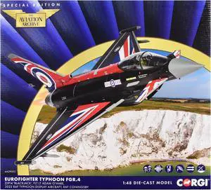 Eurofighter Typhoon FGR4 Aircraft "Blackjack" (2022) British Royal Air Force "The Aviation Archive" 1/48 Diecast Model by Corgi
