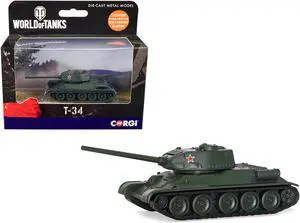 T-34 Medium Tank USSR "World of Tanks" Video Game Diecast Model by Corgi