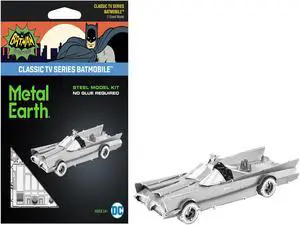 Model Kit 1966 Classic TV Series Batmobile "Batman" (1966) TV Series (Challenging Difficulty) Steel Model by Metal Earth