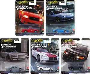 "Fast & Furious" 2024 5 piece Set H Diecast Model Cars by Hot Wheels