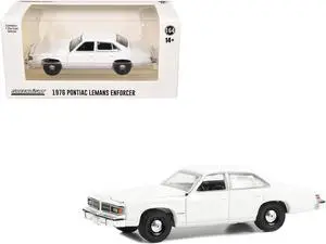 1976-77 Pontiac LeMans Enforcer White "Hot Pursuit - Hobby Exclusive" Series 1/64 Diecast Model Car by Greenlight