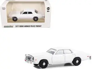 1977-78 Dodge Monaco Police Pursuit White "Hot Pursuit - Hobby Exclusive" Series 1/64 Diecast Model Car by Greenlight
