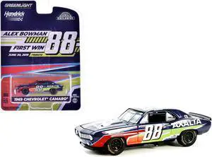 1969 Chevrolet Camaro #88 "Hendrick Motorsports First Win Tribute" Dark Blue with Graphics 1/64 Diecast Model Car by Greenlight