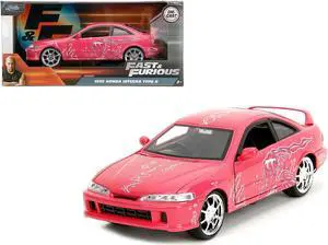 1995 Honda Integra Type R Pink with Graphics "Fast & Furious Remix" Series 1/32 Diecast Model Car by Jada