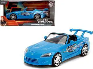 2001 Honda S2000 Convertible Blue with Graphics "Fast & Furious Remix" Series 1/24 Diecast Model Car by Jada