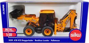 JCB 4CX Back Hoe Loader Yellow 1/50 Diecast Model by Siku