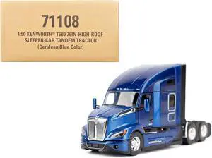 Kenworth T680 Truck Tractor Deep Cerulean Blue Metallic "Transport Series" 1/50 Diecast Model by Diecast Masters