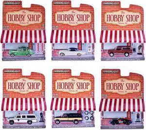 "The Hobby Shop" Set of 6 pieces Series 16 1/64 Diecast Model Cars by Greenlight