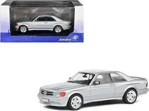 1990 Mercedes-Benz 560 SEC AMG WideBody Silver Metallic 1/43 Diecast Model Car by Solido
