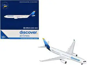 Airbus A330-300 Commercial Aircraft "Discover Airlines" (D-AIKK) White with Blue Tail 1/400 Diecast Model by GeminiJets