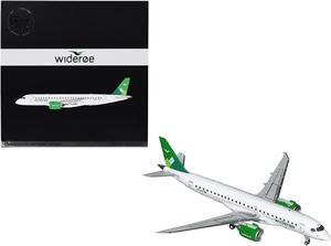 Embraer E190-E2 Commercial Aircraft "Wideroe" (LN-WEA) White with Green "Gemini 200" Series 1/200 Diecast Model by GeminiJets