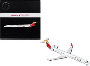 Bombardier CRJ1000 Commercial Aircraft "Iberia Regional" White with Red "Gemini 200" Series 1/200 Diecast Model by GeminiJets