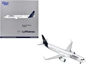 Airbus A321neo Commercial Aircraft "Lufthansa" White with Dark Blue Tail "Gemini 200" Series 1/200 Diecast Model by GeminiJets