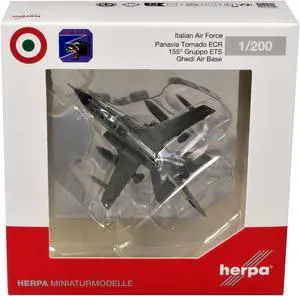Panavia Tornado ECR Aircraft "155 Gruppo ETS, Ghedi Air Base" Italian Air Force 1/200 Diecast Model by Herpa