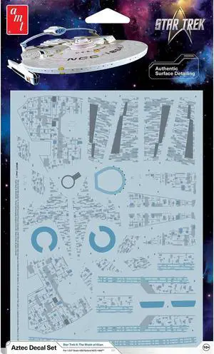 U.S.S. Reliant NCC-1864 Aztec Decal Set "Star Trek II: The Wrath of Khan" (1982) Movie 1/537 Scale by AMT