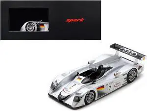 Audi R8 #7 "Audi Sport Team Joest" 3rd Place "24 Hours of Le Mans" (2000) with Acrylic Display Case 1/18 Model Car by Spark