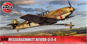 Level 2 Model Kit of Messerschmitt Bf109E-3/E-4 Fighter Aircraft with 3 Scheme Options 1/48 Plastic Model Kit by Airfix.