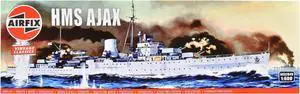 Level 3 Model Kit of HMS Ajax Light Cruiser 1/600 Plastic Model Kit by Airfix