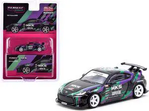 Toyota GR86 RHD (Right Hand Drive) "HKS" Black with Graphics "Global64" Series 1/64 Diecast Model Car by Tarmac Works