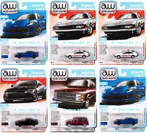 Auto World Premium 2024 Set B of 6 pieces Release 2 1/64 Diecast Model Cars by Auto World